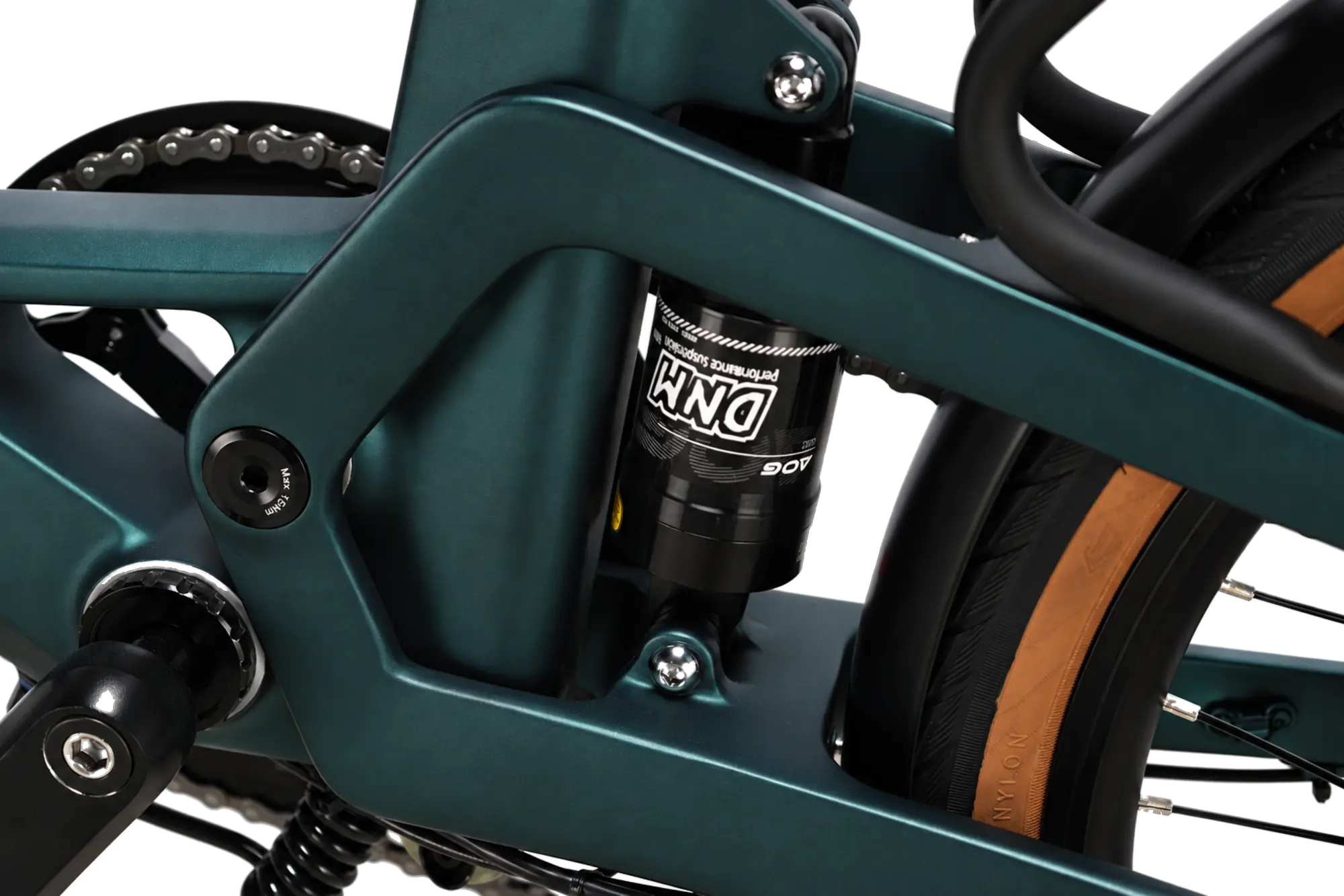 Rear air shock detail